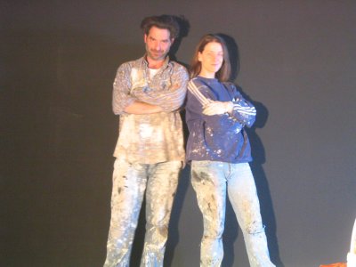 Petra and David serious (trying to be...)