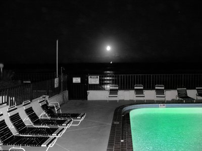 Full Moon And Pool