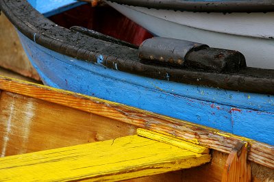 colourful details on fishing boats