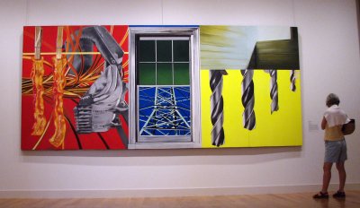 James Rosenquist
(b. 1933)
Industrial Cottage, 1977
Oil on canvas
Smithsonian American Art Museum, Washington, D.C.
Helen is trying to figure it all out.