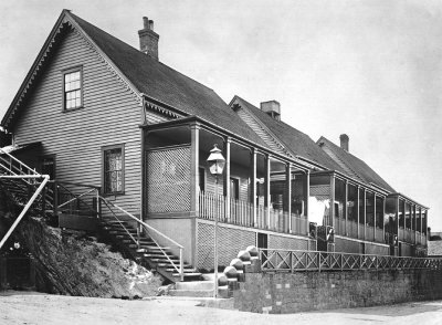 NCO cottages in 1893. From left to right: #12, 13 & 14