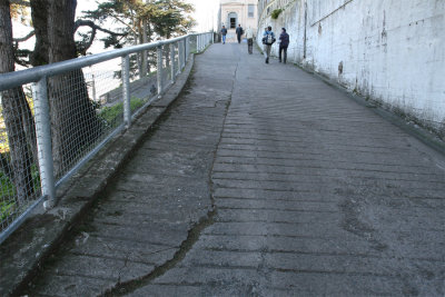 Lower Road behind cottages, 2007, view south.