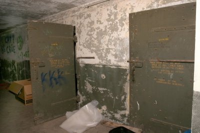 Before: Latrine doors as found, 2006