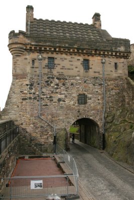 Edinburgh Castle. Porticullis entrance. Note 19th century addition on top.