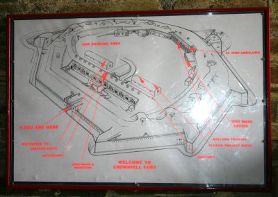 Map of Crownhill Fort