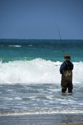 another Torrey Pines beach fisherman