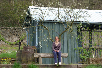 Girl and shed