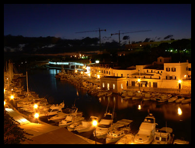 Ciutadella Harbour at night