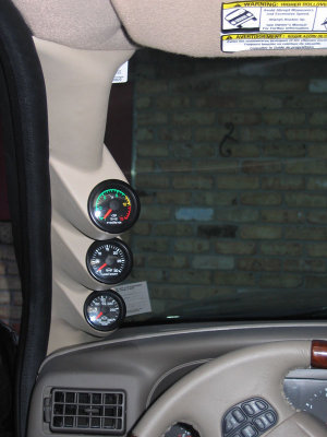 Gauges mounted.