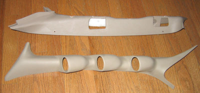 Gauge pod painted and stock A-pillar cover