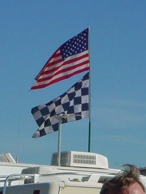 American flagmodel airplane airport