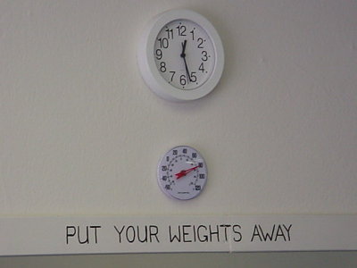 put your weights away