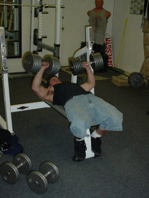 Virgil lifting weights