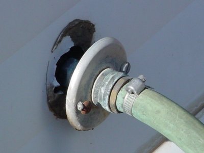water inlet at the trailer