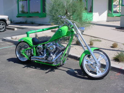 custom green chopper