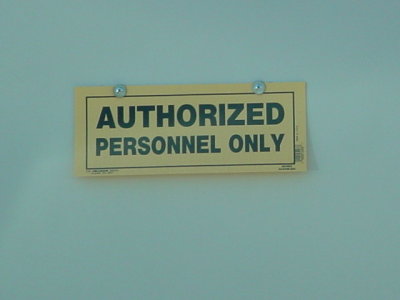 Authorized<br>Personnel Only