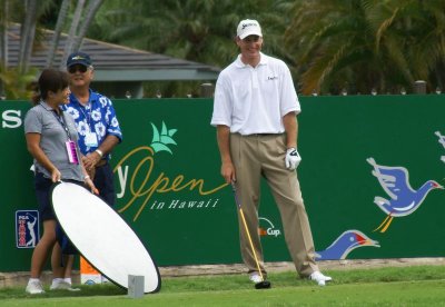 A light moment with Jim Furyk
