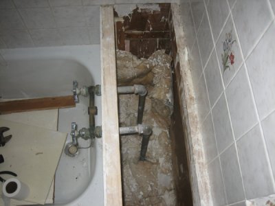 Original bath plumbing