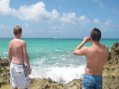 Boys taking pics