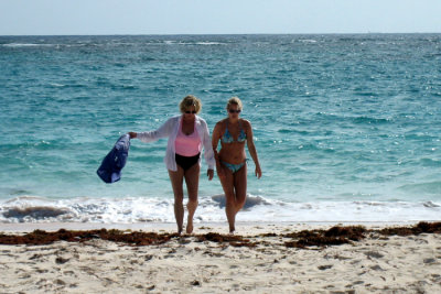 Allie and Marina on the beach