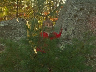 Jess in the back yard