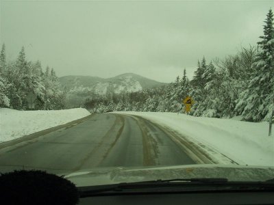 Rt. 122 while driving. Highest elevation point.