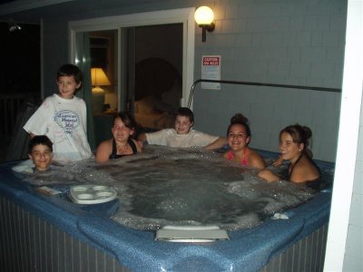 The kids loved the hot tub