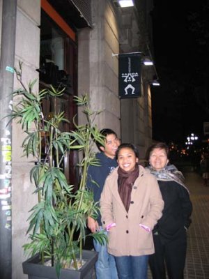 In Front of the Restaurant