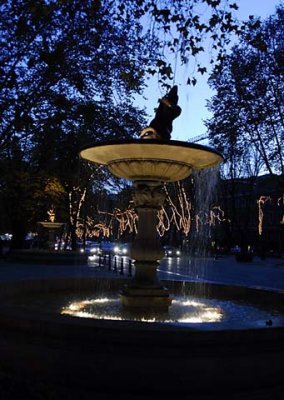 Fountain in the Dusk