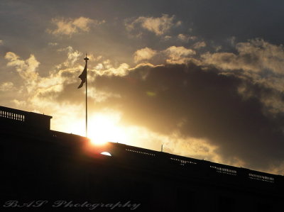 Sunset over the royal palace