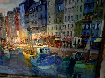 oil painting of Honfleur.