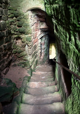 castle stairs.