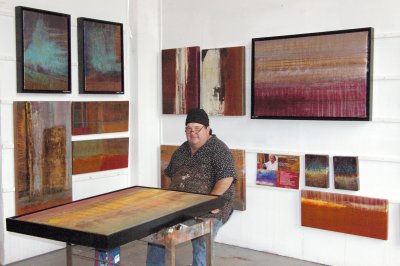 MIke at Front Street's working studio.