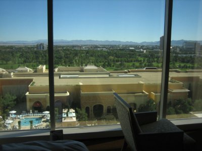 the Wynn course, from outside our window
