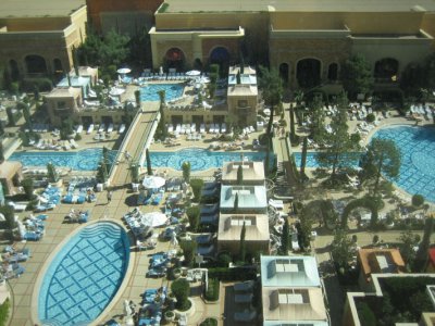 pools outside our Tower Suite window