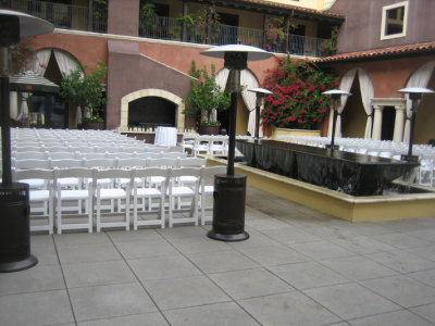 the ceremony set-up