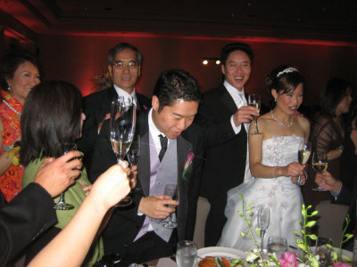 toasts to the couple and family