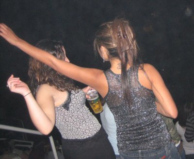 .. but she didn't spill her beer