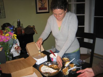 sarah preps her keylime pie