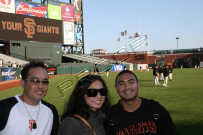 me, cat, and noah during warm-ups