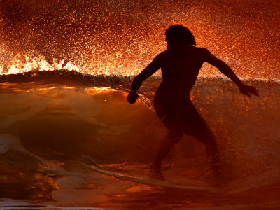 Backlit Surfer