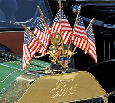 Radiator Ornament and flags