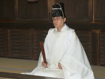 Shinto Priest at Meiji Shrine