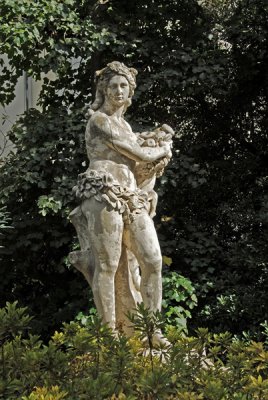 One of several statues in the gardens.