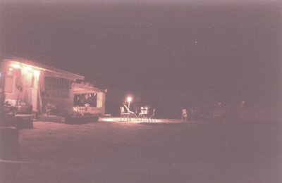 At  the Rancho de la Luna in Joshua Tree during the 'Green Midnight Glow'  recording sessions