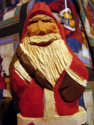 Wood Carving Santa
