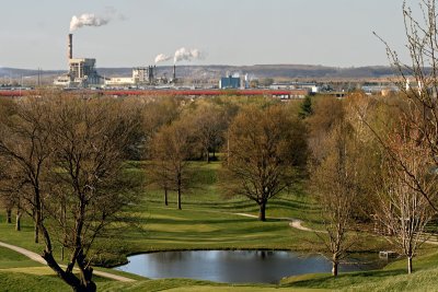 Smokestack seen from the Country Club