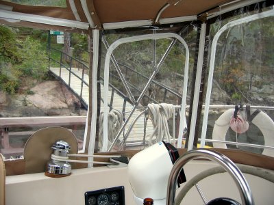 cockpit interior with sheet winch anti-chafe panel