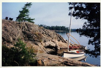 moored in the Massassauga, Georgian Bay, Ontario