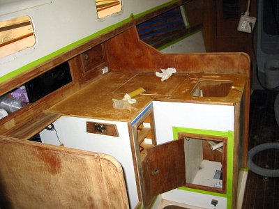 galley during re-fit